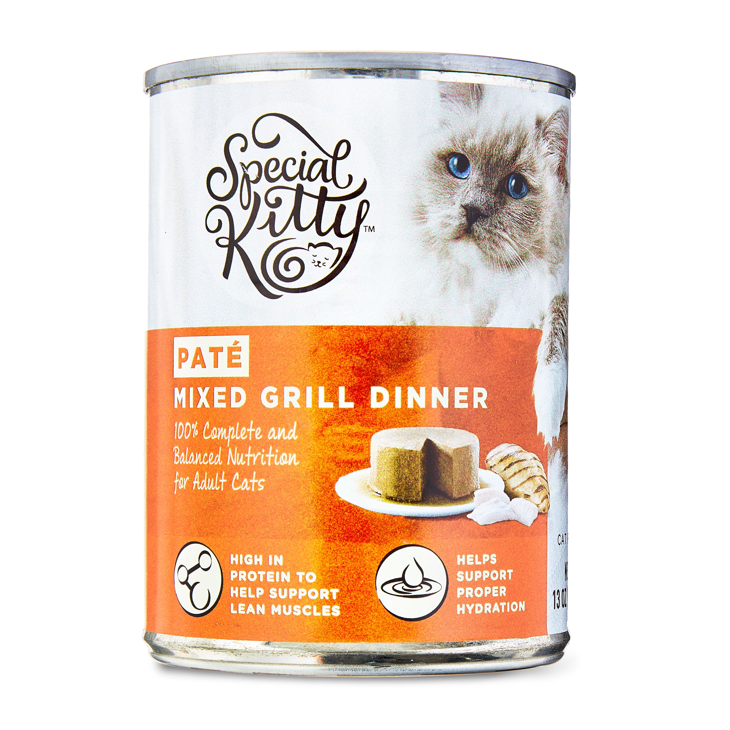 Special Kitty Mixed Grill Dinner Pate Wet Cat Food for Cats 13 oz