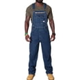 thumbnail image 3 of LilyLLL Men's and Big Men's Denim Dungarees Bib Pants Jumpsuit Casual Cargo Overalls, 3 of 5