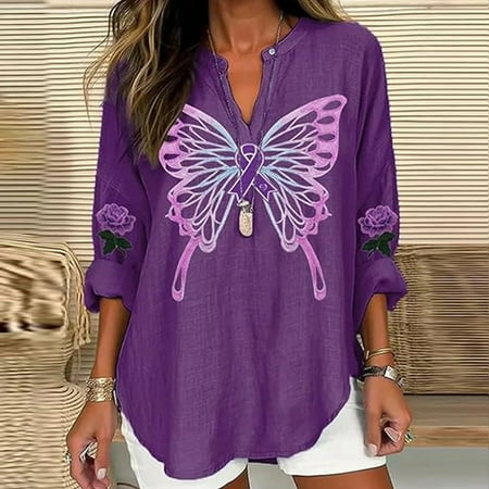 

Long Sleeve Shirts for Women Hiking Shirts Women Printed Flower Long Sleeve Swimsuits for Women Blue XL