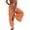 Orange, variant on Lentta Women's Striped Wide Leg Pants Casual Drawstring Lounge Trousers with Pockets