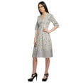 thumbnail image 4 of Moomaya Robe à Manches Courtes pour Femmes Robe de Soirée en Coton Imprimé Tenue Décontractée, 4 of 4
