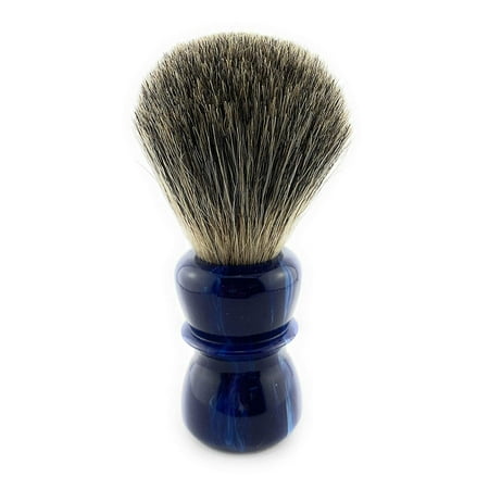 GBS 100% Pure Badger Bristle Blue Shaving Brush! Use with any Soap Cream or Foam - Compliments All Razors, and Mugs! Ultimate Best Wet Shaving
