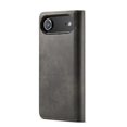 thumbnail image 3 of DG.MING for iPhone Air, 2-in-1 Crazy Horse Texture Phone Case with Removable Inner Back Cover, Strong Magnetic Attachment/Closure, Card Slots/Pocket, PU Leather Protective Solid Flip Wallet Case,Grey, 3 of 10