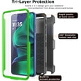 thumbnail image 3 of Takfox Moto G Stylus 5G 2025 Case, for Motorola G Stylus 2025 5G Belt Clip Holster Phone Case [Built-in Screen Protector] Kickstand Full-Body Military Grade Protective Shockproof Cover-Green, 3 of 7