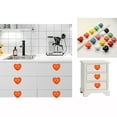 thumbnail image 5 of KYAIGUO Cabinet Knobs Heart-Shaped Door Pulls Kitchen Ceramic Knobs for Dresser Drawers No Punching Knobs 2PCS(Orange), 5 of 5