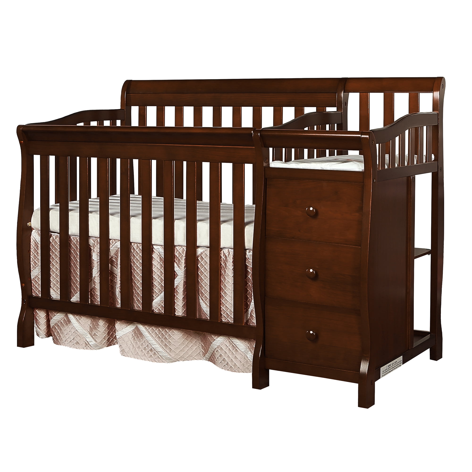 Photo 1 of Dream On Me Jayden 4-in-1 Convertible Mini Crib and Changer, Espresso