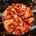 thumbnail image 4 of Ceramics Ornaments Funny Realistic Food Christmas Decoration Keepsake Ornament Pepperoni Pizza Keepsake Funny Christmas Hanging Tree Decor Ornament for Woman Friend Birthday, 4 of 8