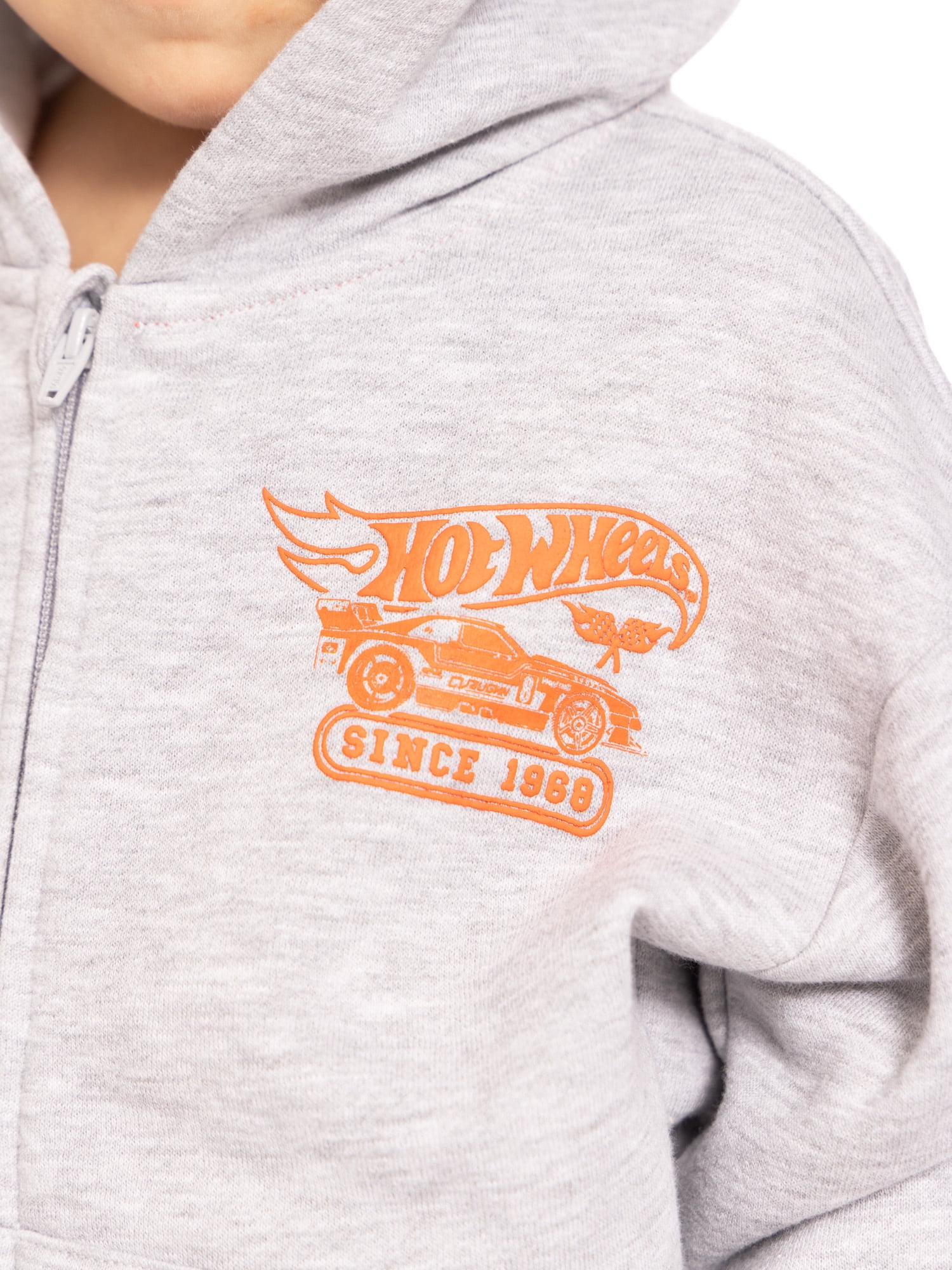 Hot Wheels Toddler Boys' Full Zip Graphic Hoodie, Sizes 12M-5T