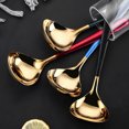 thumbnail image 3 of Stainless Steel Sauce Spoon Portable Mirror Polished Anti-rust Odorless Scoop Accessories Tool Kitchenware Smooth Home Kitchen Soup Ladle Accessories Gold, 3 of 8