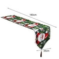 thumbnail image 6 of kiskick Seasonal Christmas Table Runner with Tassels - Thicker Washable Anti-shrink, Scene Layout Knitted Fabric, Xmas Themed Print Winter Dining Table Cloth for Kitchen, 6 of 8