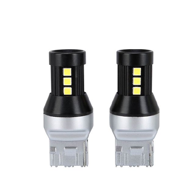 Sidaley Bombilla de aluminio para coche, 2 piezas, 21SMD, repuesto Universal desmontable, resistente al calor, lámpara de señal de giro de advertencia Bombillas para automóviles Base 7740 Sidaley VI017609-03B