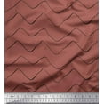 thumbnail image 1 of Soimoi Brown Cotton Jersey Fabric Artistic Waves Abstract Print Fabric by the Yard 58 Inch Wide, 1 of 3