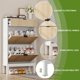 thumbnail image 4 of QinaQin Zapatero angosto con 2 compartimentos abatibles y patas metálicas, organizador compacto para entrada, pasillo, foyer o departamento, 4 of 7