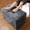 Dark Gray, variant on Rectangular Pouf Ottoman, Stuffed Floor Pouf with Foam Chunk Filling, Soft Coral Fleece Furry Foot Rest Stool, Multi-Use Ottoman for Living Room, Wide Stripe Boho Decor, Beige
