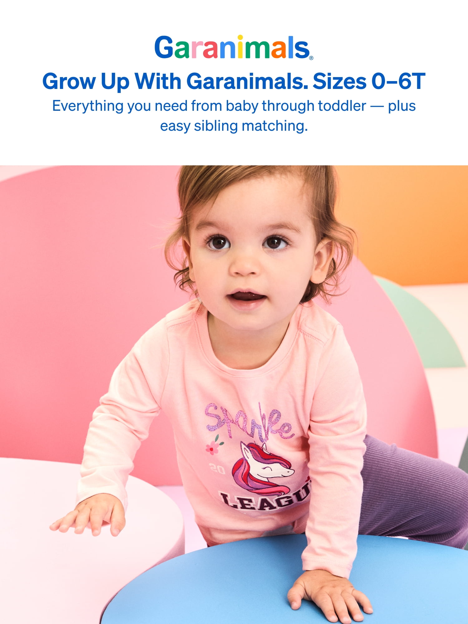 Garanimals Baby & Toddler Girl Long Sleeve Shirts, Single & 3-Pack, Sizes 0-6T