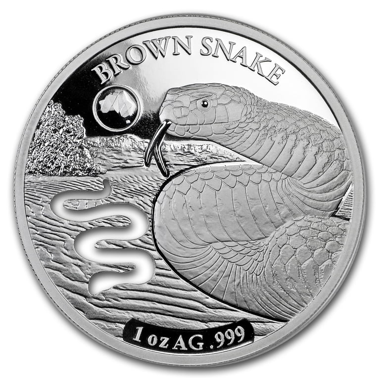 1オンス 2019 サモア タツノオトシゴ 銀貨 2019 Solomon Island 1 oz Silver Shapes of Australia (Brown Snake