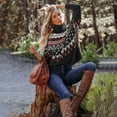 thumbnail image 4 of Pull de Noël pour Femmes Cardigan Chaud Imprimé Tricoté Mode Pull Col Rond Blouse Moelleuse Décontractée Tricot Mi-Longue Fermeture Extérieure, 4 of 7