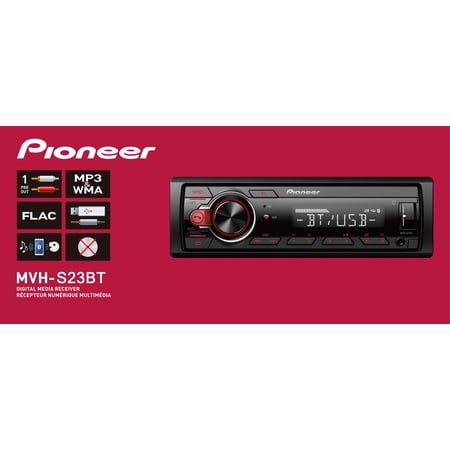 Pioneer MVH-S23BT Single Din Bluetooth Car Stereo Digital Media Receiver, Android Compatible (New)