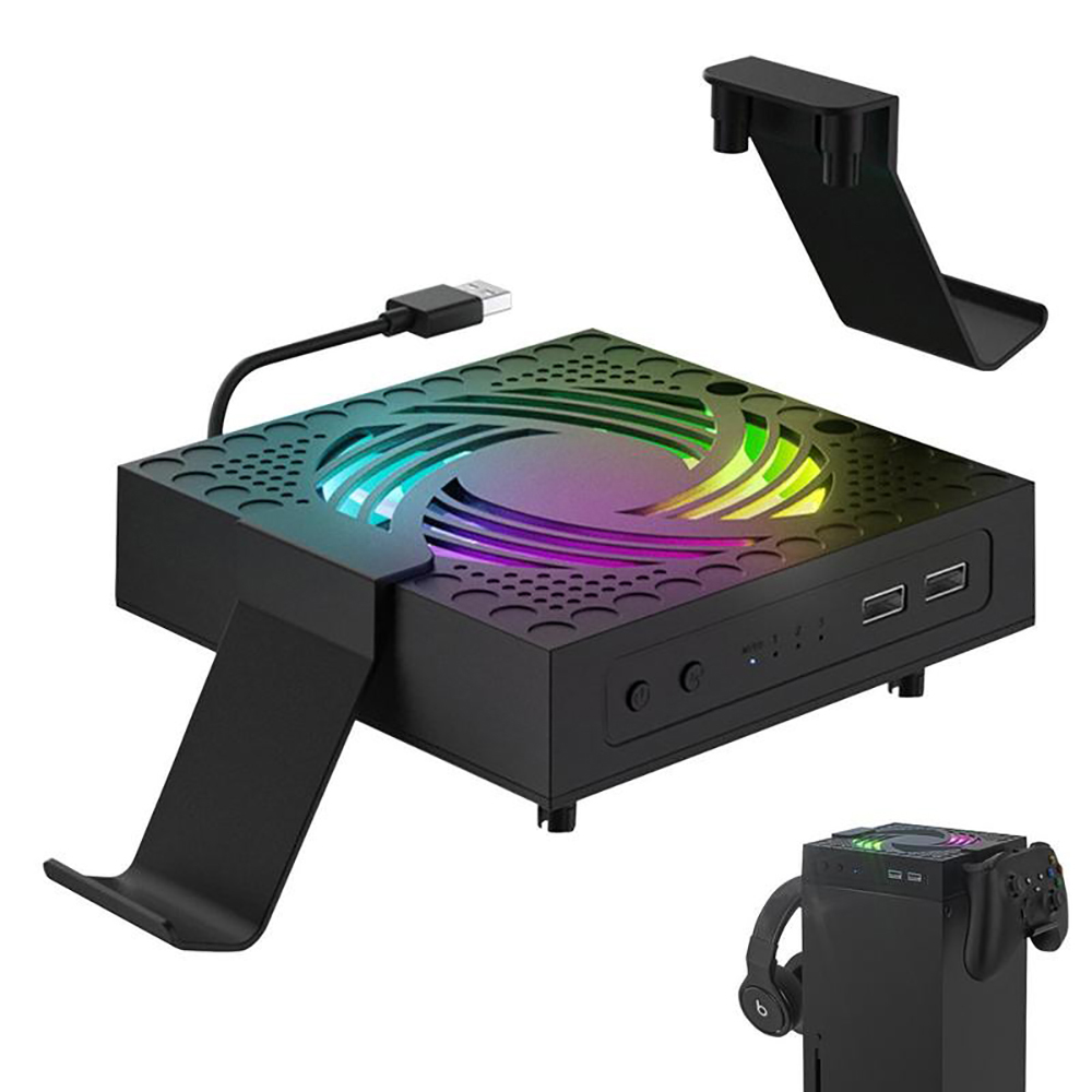 Ounamio Xbox Series X Cooling Fan Rgb Cool Color Light 4speed Wind