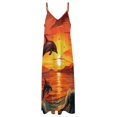 thumbnail image 3 of Sunset Jumping Dolphin Sleeveless Dress Woman Fashion Long Dresses Women's Summer Suit Dress Summer 2025 Women, 3 of 6