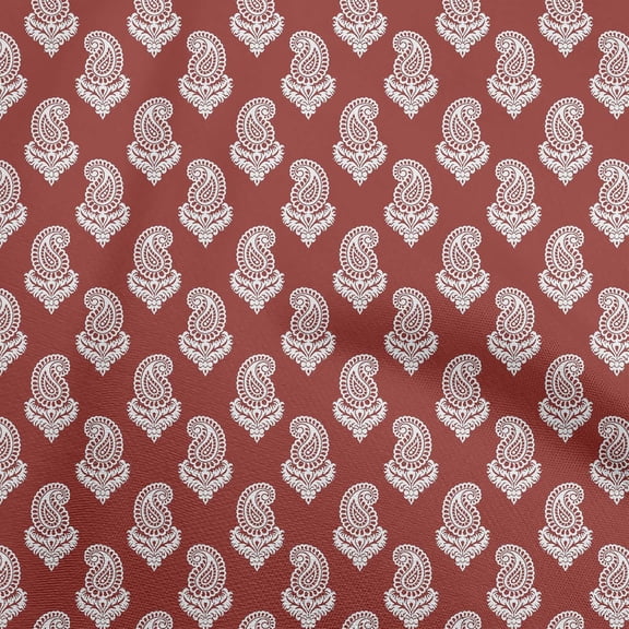 oneOone Cotton Flex Blood Red Fabric Block Sewing Material Print Fabric By The Yard 40 Inch Wide