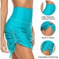 thumbnail image 6 of Womens High Waisted Drawstring Swim Skirts Ruched Tummy Control Swimsuit Bottoms, 6 of 6