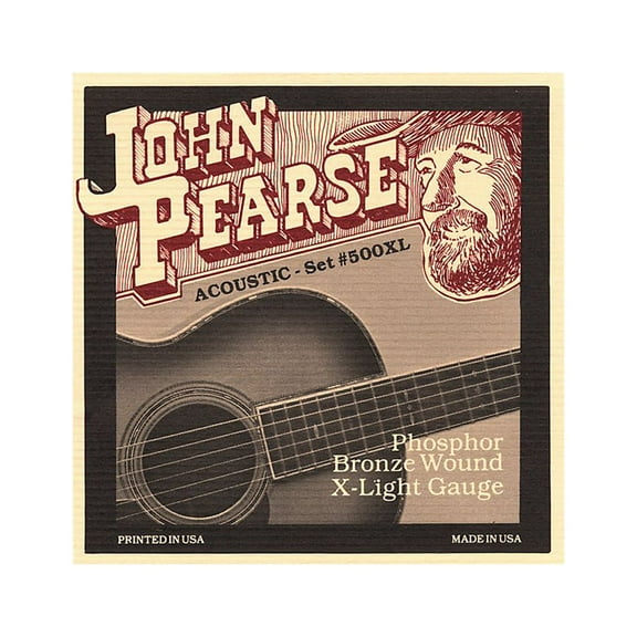 John Pearse P500XL Bronze Acoustic Guitar Strings, Extra Light