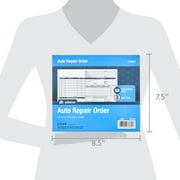 Adams Auto Repair Order Book, 3-Part Carbonless, White/Canary/Pink, 8-1/2 x 7-7/16 in., 50 Sets