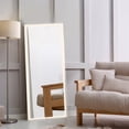 thumbnail image 5 of Soraya 65" x 22" Full-length Rectangular Frameless Anti-Fog Plug-in/Hardwire Aluminum Front-lit Tri-color LED Freestand/Hang Mirror with Smart Touch Control, 5 of 8