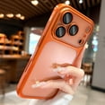 thumbnail image 7 of Dteck Case for iPhone 17 Pro Max,Shockproof Matte Translucent Back Case Built-in Camera Lens Protector Cover,Orange, 7 of 7