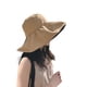 thumbnail image 1 of Sombrero de sol de caza con cola de caballo para mujer, sombrero de pescador para exteriores con borde ancho y protección UV, 1 of 5