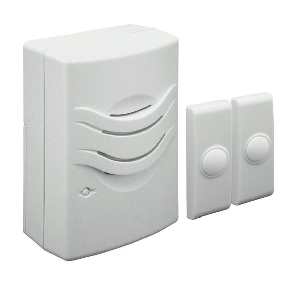 IQ America WD1142 Wireless Plugin Contemporary Door Chime Door Bell 2 Buttons 2 Melody