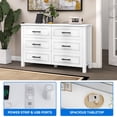thumbnail image 5 of Uforic Dresser TV Stand,6 Drawer Dressers for Wooden Chest Storage Cabinet with Built-in Power Socket, 5 of 6