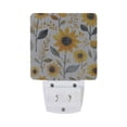 thumbnail image 5 of Yayeee LED Plug in Night Light for The Home with Auto Dusk to Dawn Light Sensors, 2 Pack, White Watercolor Sunflowers, 5 of 6