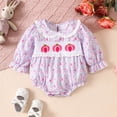 thumbnail image 2 of Baby Boy Girl Bubble Romper Newborn Baby Girl Clothes Newborn Summer Outfits Long Sleeves Infant Romper 0 18 Months 6-12 Months, 2 of 8