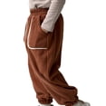 thumbnail image 4 of Godderr Boys Girls Winter Fleece Pants for Kids Toddler 1-10T Thickened Trousers Elastic Waistband Athletic Unisex Jogger Pants Soft Sweatpant, 4 of 7