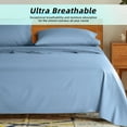 thumbnail image 3 of SONORO KATE Bed Sheets Set, 1800 Series Microfiber Deep Pocket 3 Pieces Luxury Soft Sheet Set, Twin XL, Lake Blue, 3 of 8