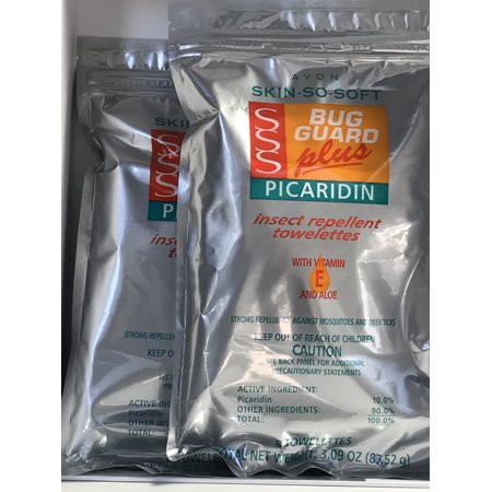 Avon Skin So Soft Bug Guard Plus Picaridin Insect Repellent Towelettes 8 Towelettes per pkg total wt 3.09 OZ (87.52 g)