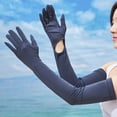 thumbnail image 2 of Guantes Largos de Protección Solar UV para Mujer, Brazo con Pantalla Táctil, Guantes para Conducir Al Sol, UPF 50+ para Deportes Al Aire Libre, Ciclismo, Gris Oscuro, 2 of 5