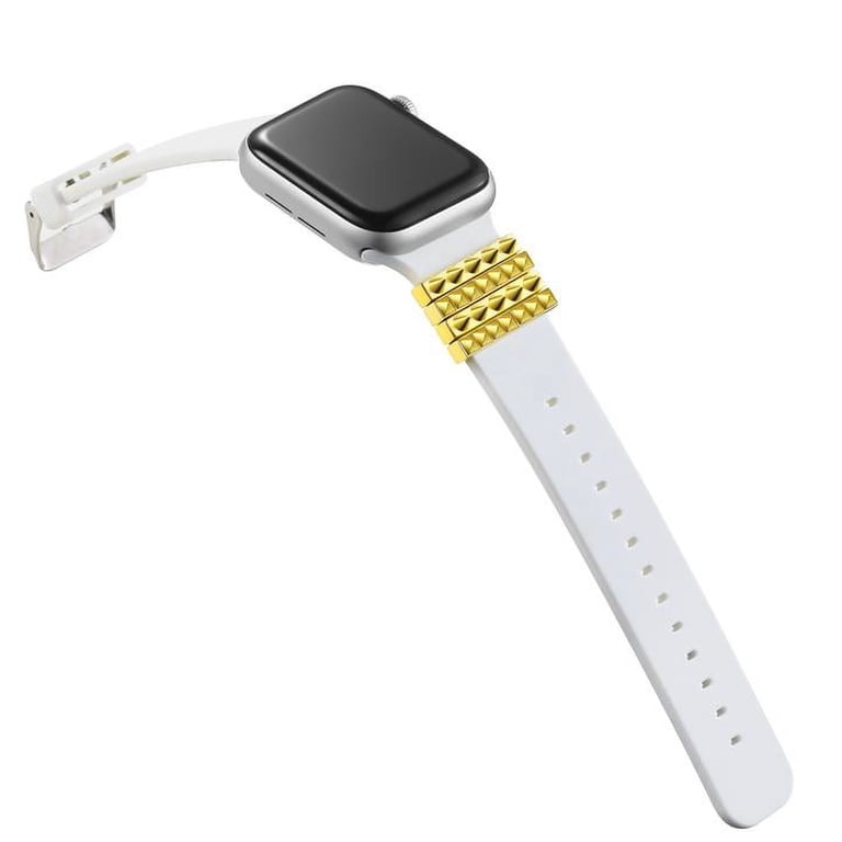 NEW Set of 4 Pack Engraved Apple Watch Bands with Charms Amazon.com: ORATYFAN Watch Band Charms (Band Included) & 3  main image 4