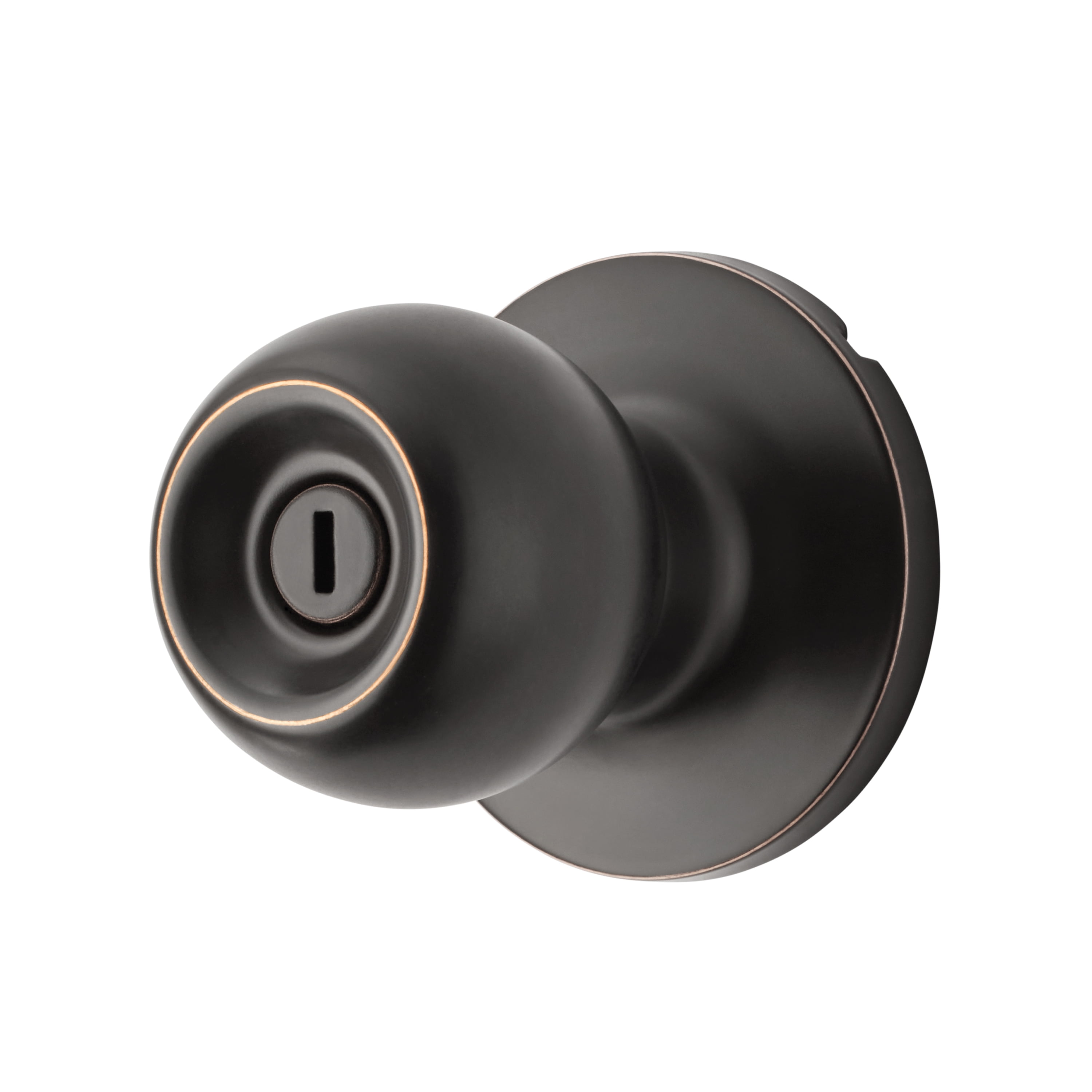 (2 pack) Hyper Tough Interior Locking Ball Privacy Bed and Bath Doorknob Oil Rubbed Bronze Finish