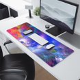 thumbnail image 4 of Galaxy-Inspired Large Mouse Pads for Desk: Non-Slip Rubber Base, Stitched Edges Gaming Mousepad (31.5x11.8in) | Perfect for Keyboard Compatibility, 4 of 7