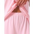 thumbnail image 5 of DARING DIVA Women's 2pcs Sleeveless Ruffles Pajama Set M Pink, 5 of 7
