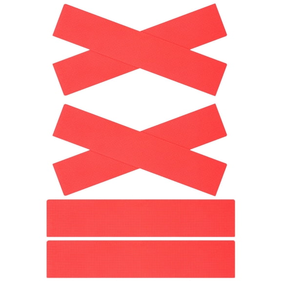 Clispeed 6pcs Agility Training Markers Court Line Marker Red PVC Waterproof Boundary Marking Sports Activities