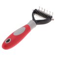 thumbnail image 2 of Deshedding Dog Brush, Dog Brush for Shedding Dog Rake Cat Brush Double Sided Undercoat Rake Comb for Detangling, Deshedding Pet Grooming Brush for Small, Medium Dogs and Cats, 2 of 7