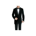 thumbnail image 2 of DTI BB Signature Men's One Button Shawl Lapel Black Velvet Tuxedo Suit Black, 2 of 5