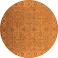 thumbnail image 1 of Ahgly Company Indoor Round Oriental Orange Industrial Area Rugs, 3' Round, 1 of 4