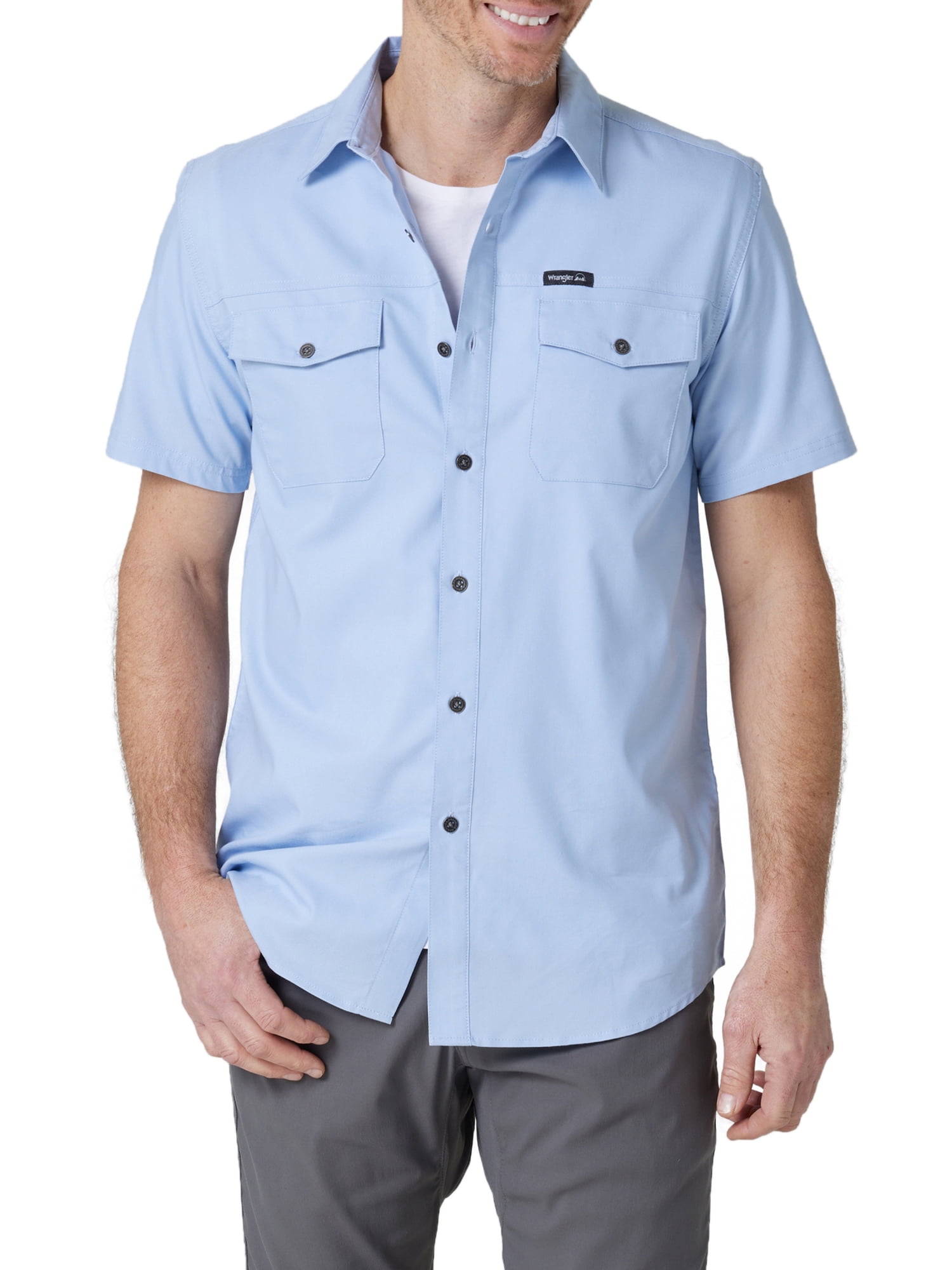 Wrangler Men's Short Sleeve Two Pocket Utility Shirt, Sizes S-5XL -  