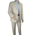 thumbnail image 3 of Men's ENZO Linen Spring Summer Suit Light Weight Breathable E58302-7 Natural, 3 of 9