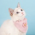 thumbnail image 6 of Dogs Cats Bandana, Fashion Cute Flower Decoration Plaid Pattern Adjustable Elegant Soft Cotton Pet Collar Triangle Bib for Daily Wear, 6 of 8